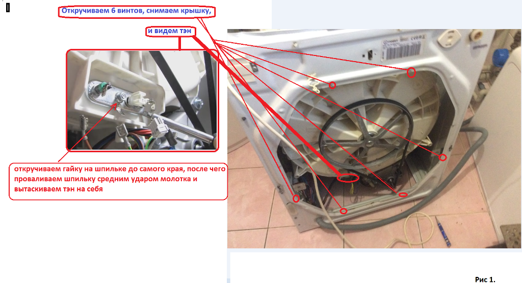 Замена нагревательного тэна в стиральной машине: нюансы диагностики,  демонтажа и установки узла