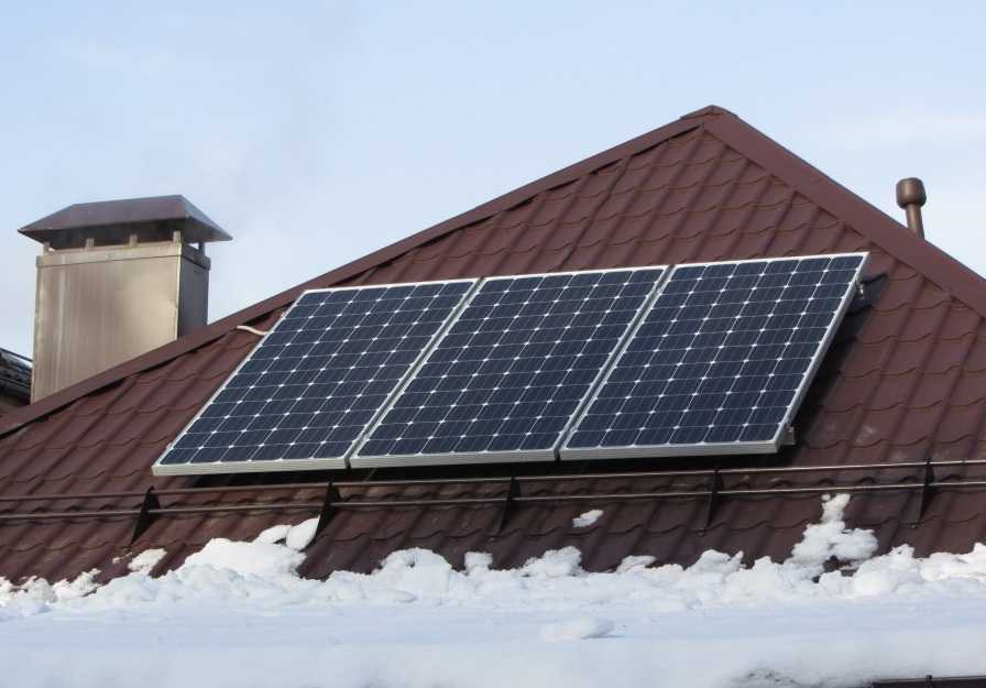Эффективность работы солнечных батарей и коллекторов зимой