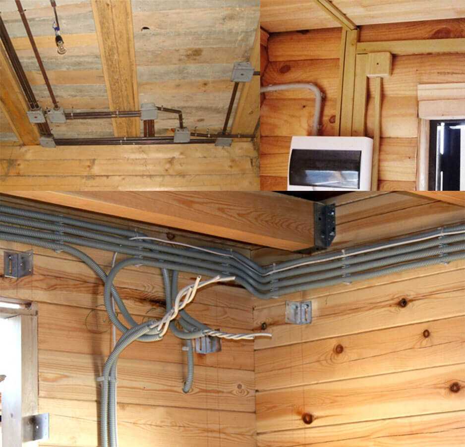 Скрытая проводка в деревянном доме: конструкции пуэ