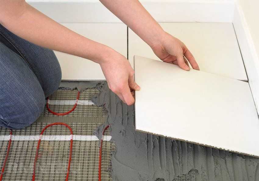 Как выполнить укладку электрического теплого пола под плитку?