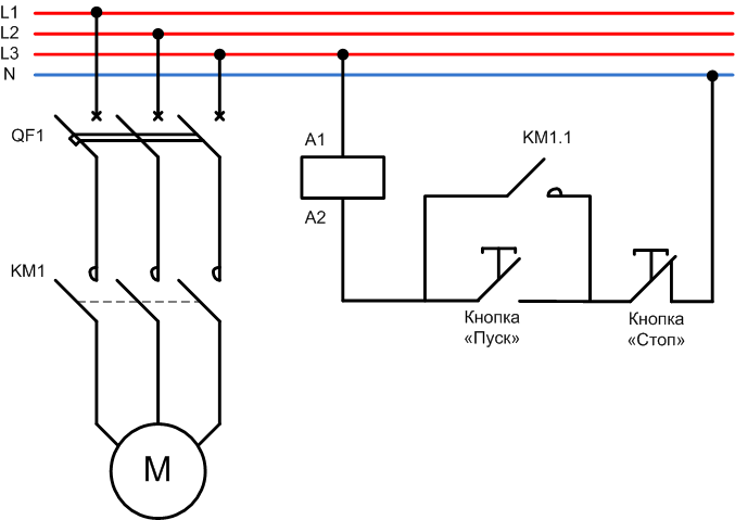 Тепловое реле для электродвигателя схема подключения