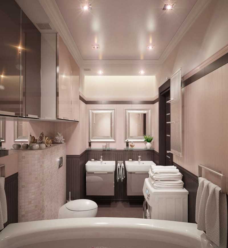 Освещение в ванной: 125 фото примеров размещения в маленькой и большой ванной комнате