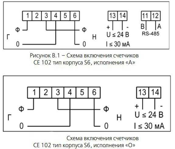 Схема подключения однофазного счетчика энергомера се 101