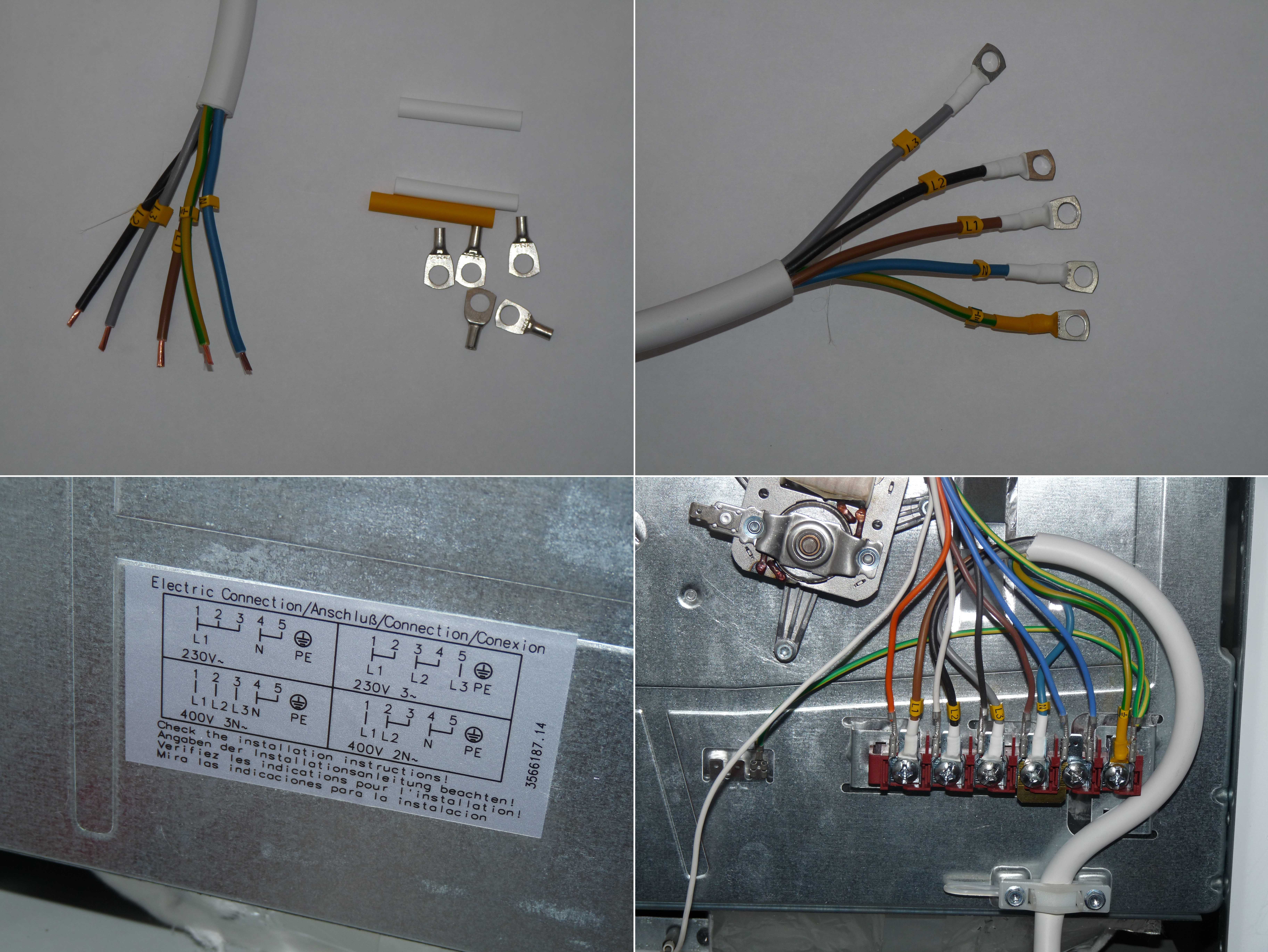 Варочная панель 4 провода к сети 5