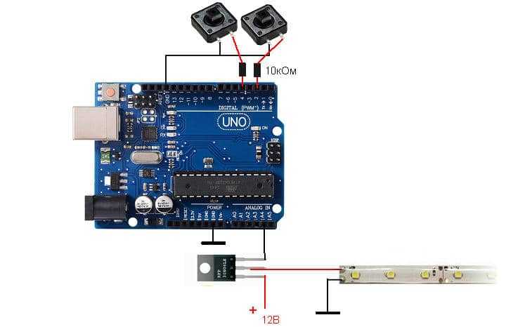 Как подключить к arduino светодиодную ленту | робототехника ардуино