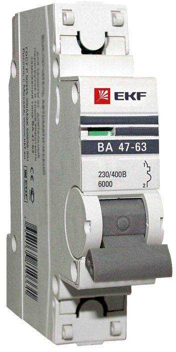 Автоматические выключатели ва 47-63 ekf proxima: особенности и преимущества
