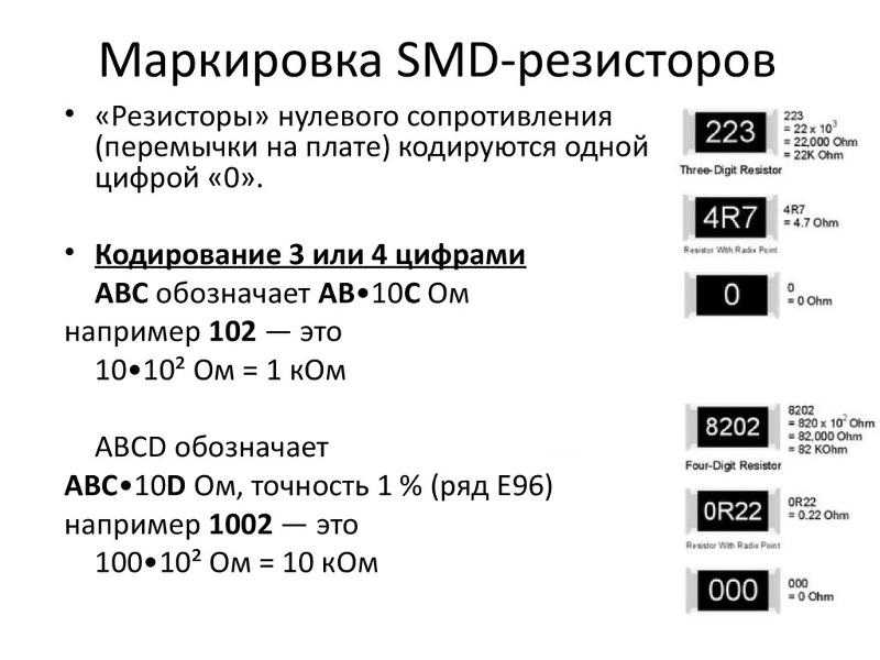 Smd (смд) резисторы – что это такое, виды маркировка и обозначение, чтение номинала резистора