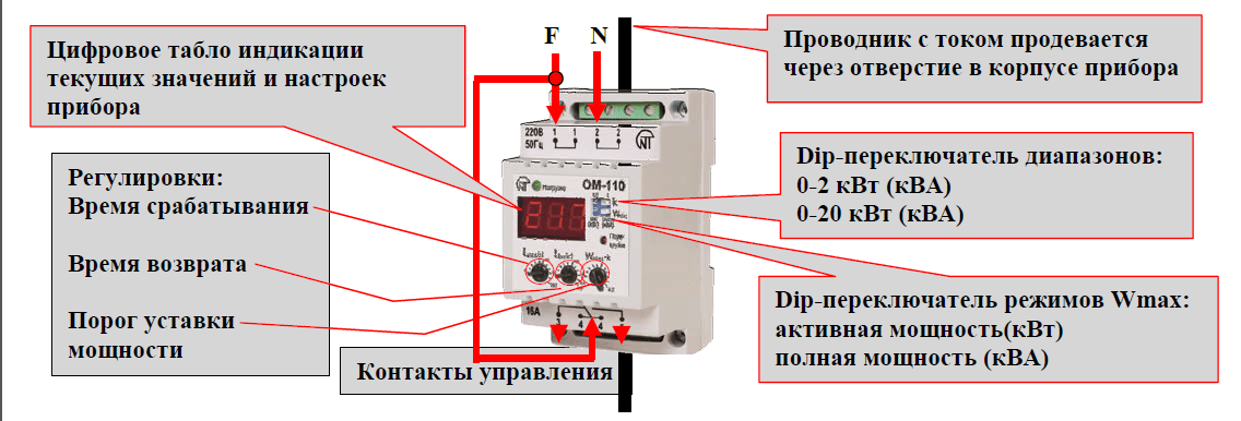 Схема подключения ом630