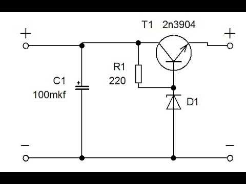 Стабилизатор напряжения на транзисторе схема