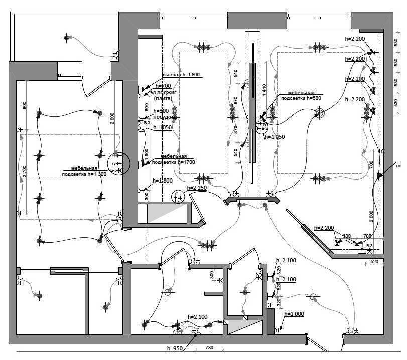 Схема электропроводки в панельном доме