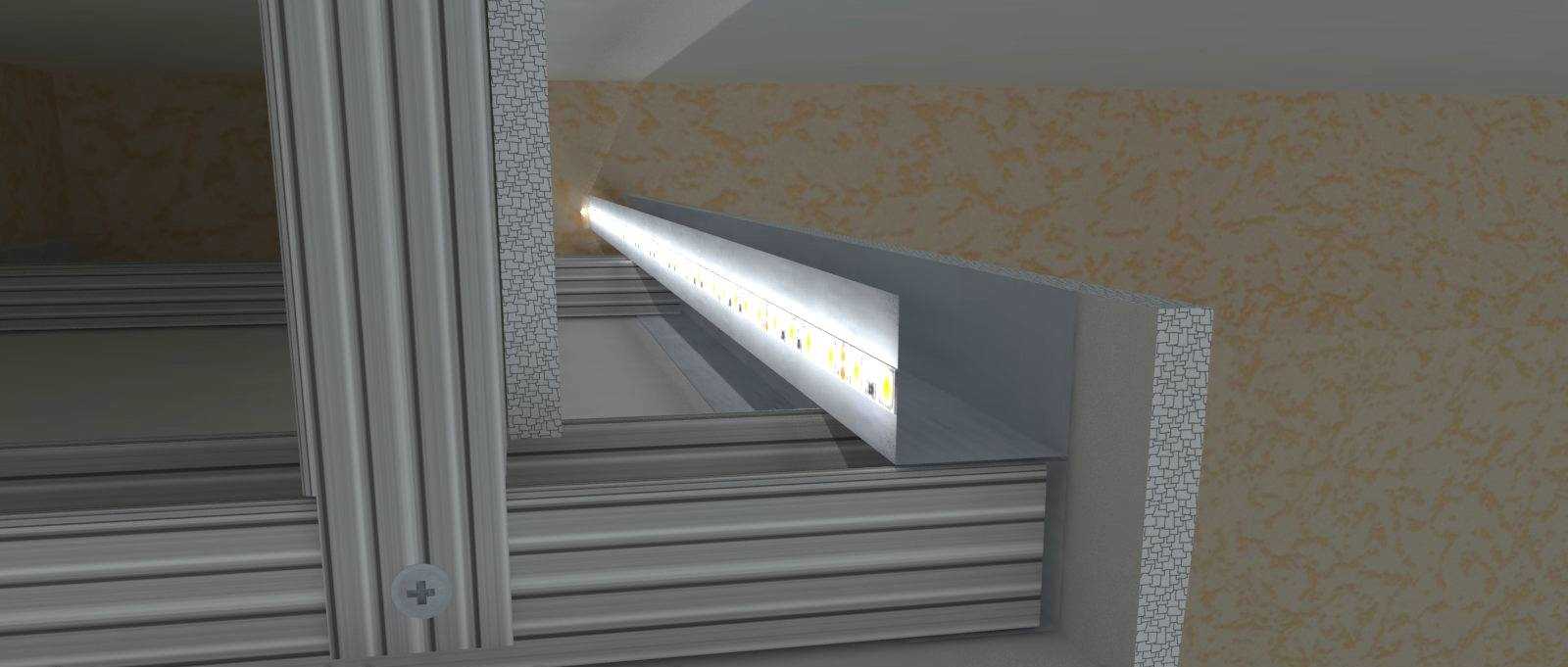 Установка светодиодных линий в потолке из гипсокартона. методы монтажа конструкции