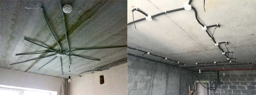 Проводка по потолку: особенности работы с разными материалами.