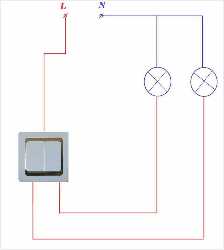 Как подключить люстру к двухклавишному выключателю – схемы и инструкция
