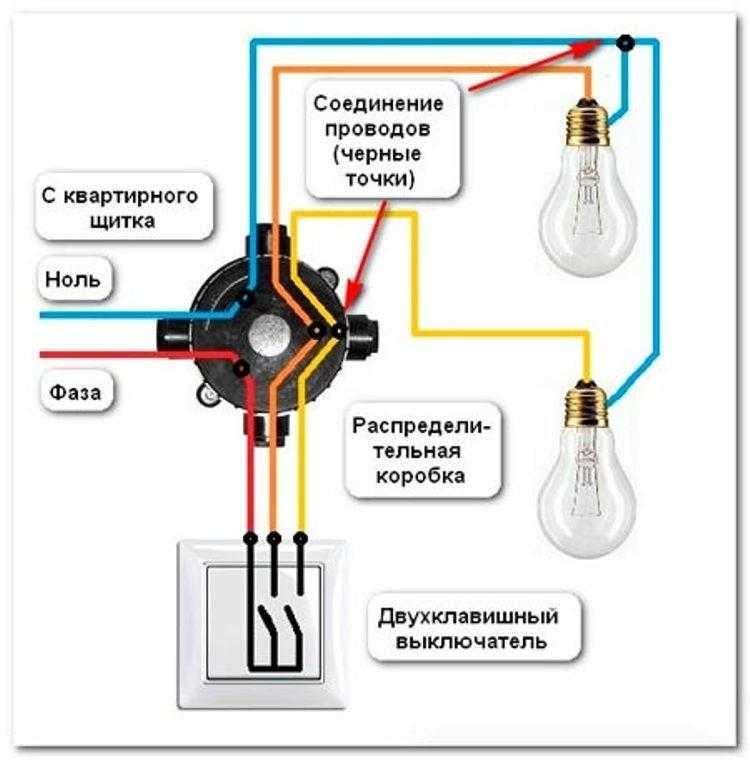 Подключение двухклавишного выключателя своими руками, сехма, видео – tokzamer.ru