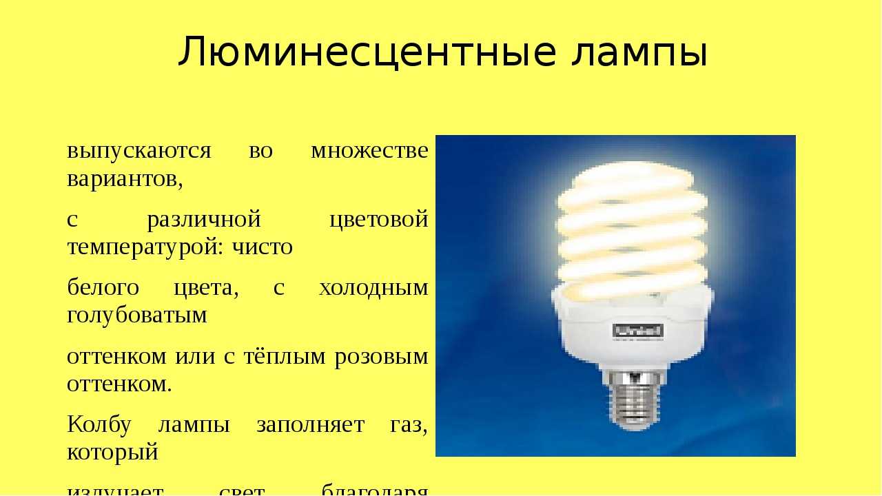 Виды люминесцентных ламп - подключение, утилизация и технические характеристики