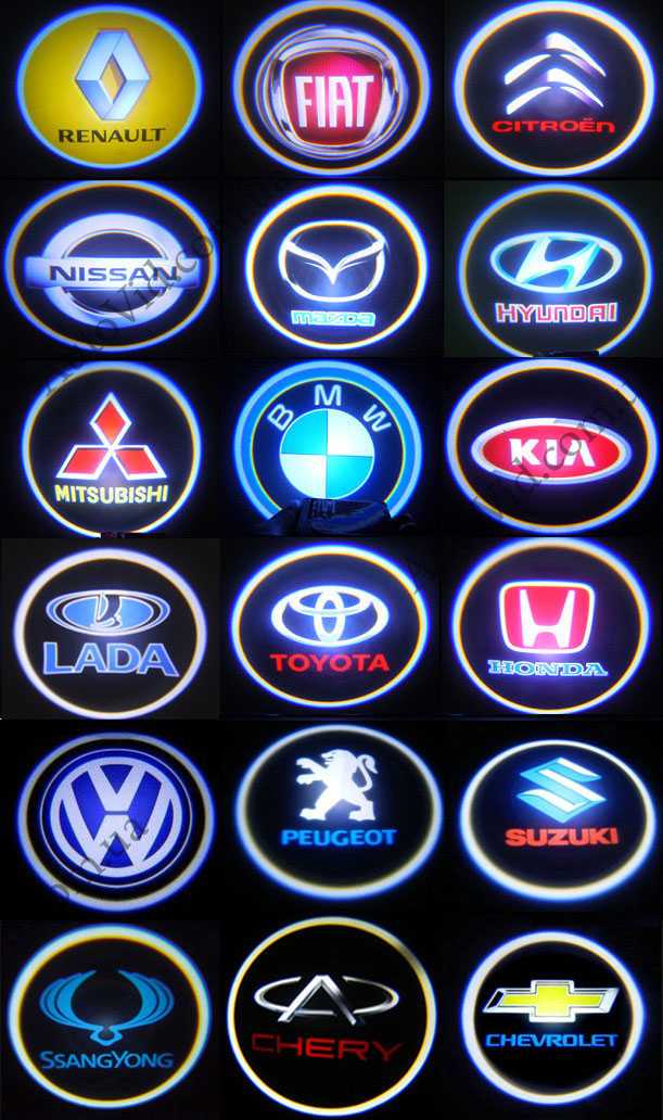 Подсветка дверей с логотипом марки авто: выбор и установка