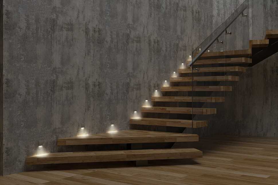 Подсветка лестницы на второй этаж коттеджа своими руками: встраиваемые светильники arduino, датчики движения, контроллеры (фото)
