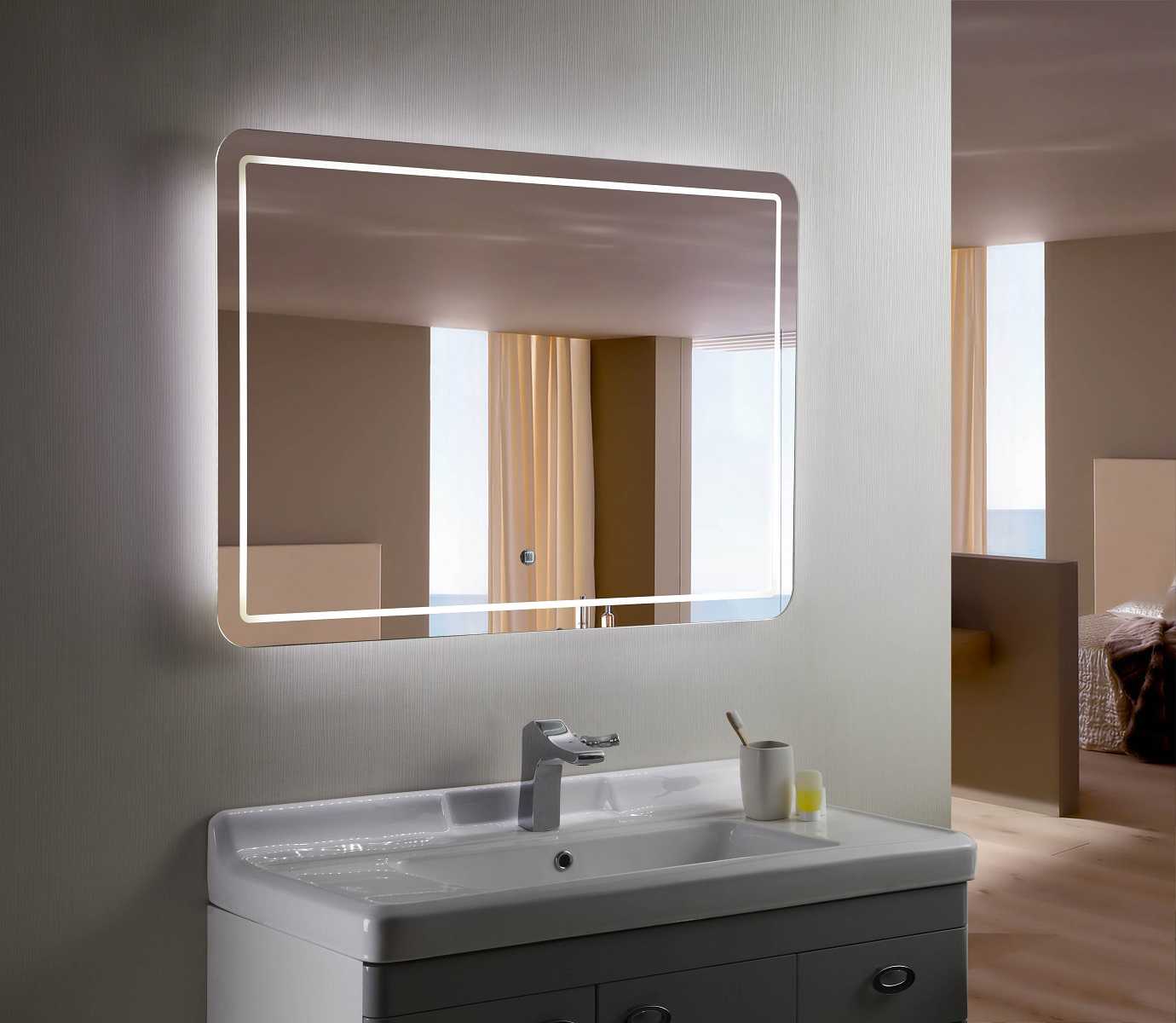 Как сделать подсветку зеркала в ванной: лучшие идеи, фото, видео