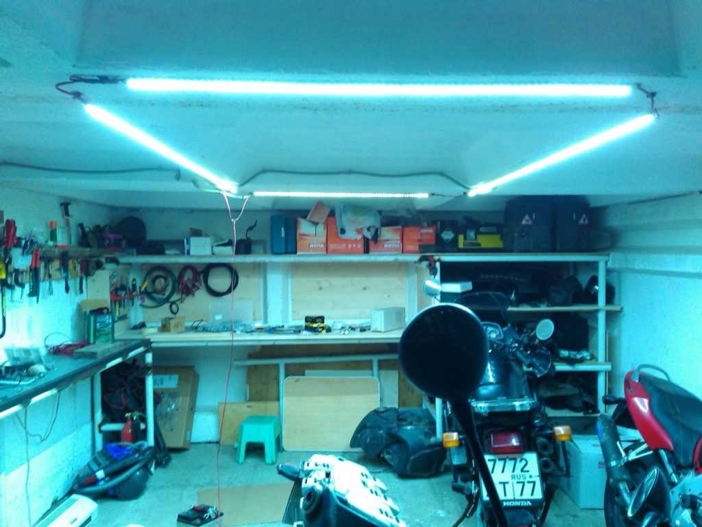 Грамотное освещение гаража