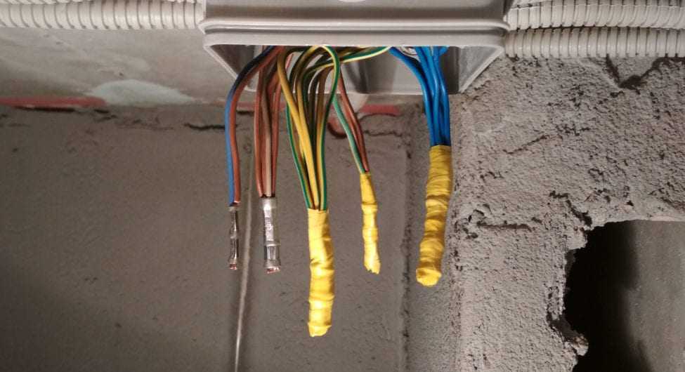Соединение кабелей разного сечения