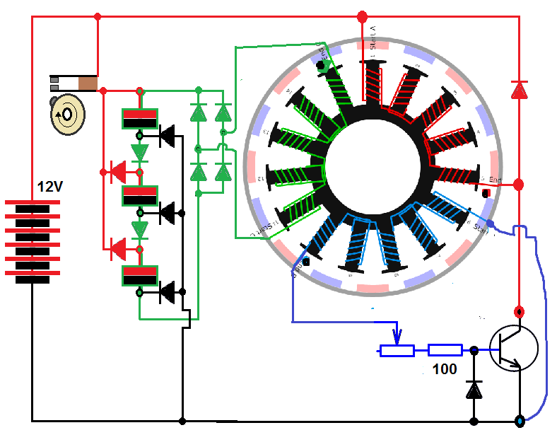 Схема генератора электроэнергии