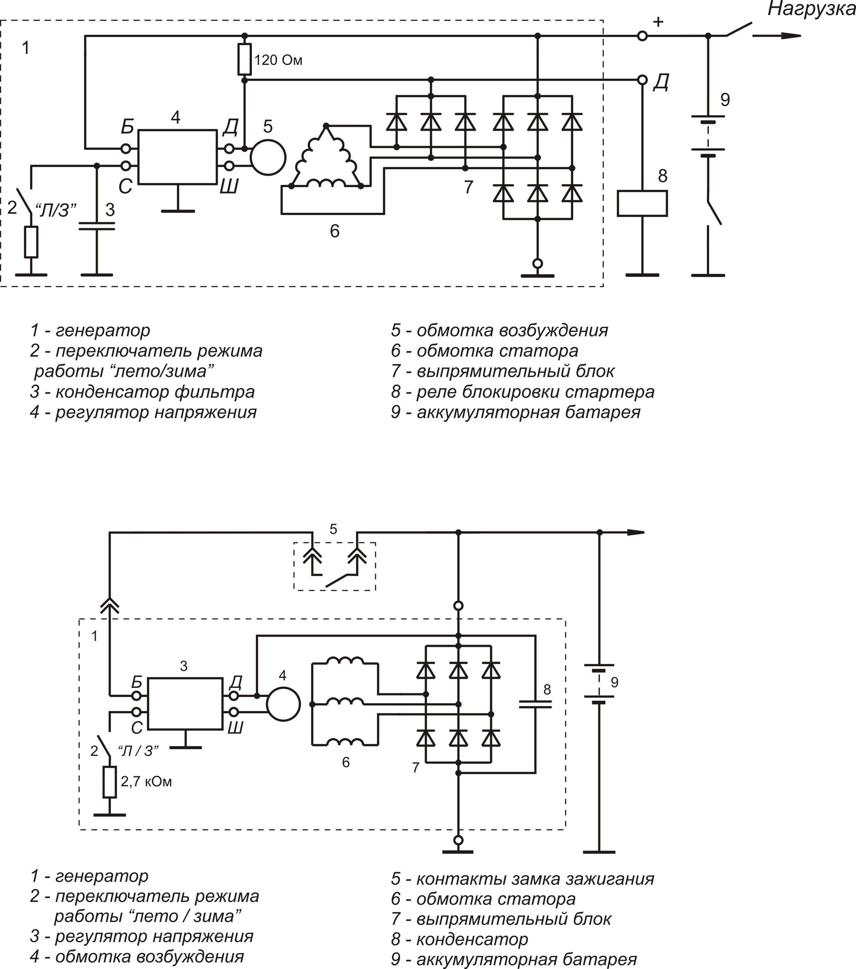 Реле-регулятор напряжения генератора: схема, принцип действия