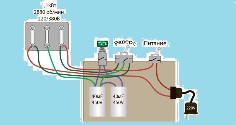 Как подключить трёхфазный электродвигатель к сети 220в и 380в по схеме | проект vodatyt.ru | яндекс дзен