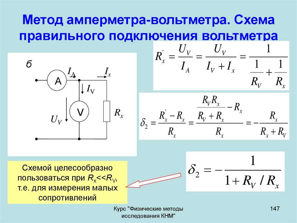 Определить ток амперметра формула
