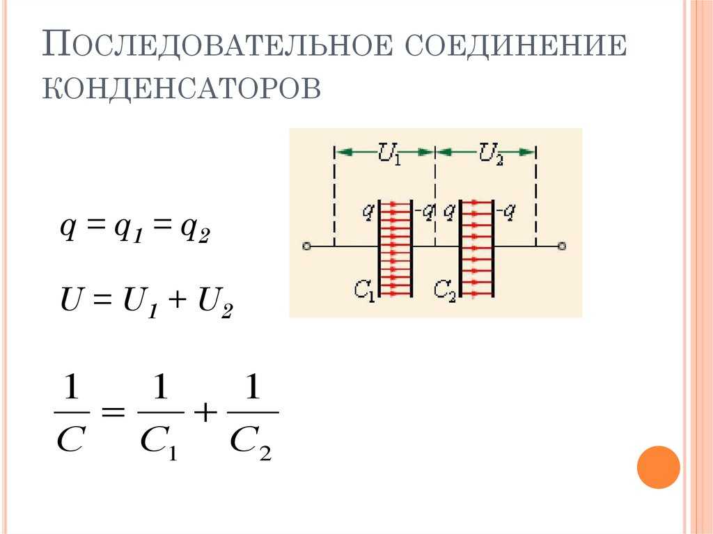 Последовательное и параллельное соединение конденсаторов (ёмкостей)