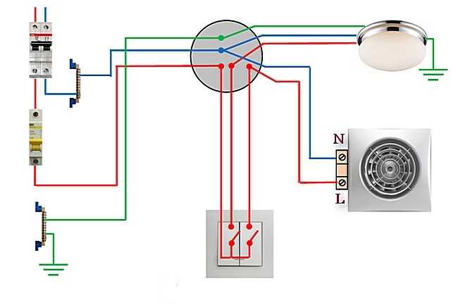 Как подключить вентилятор в ванной: схема, видео, фото