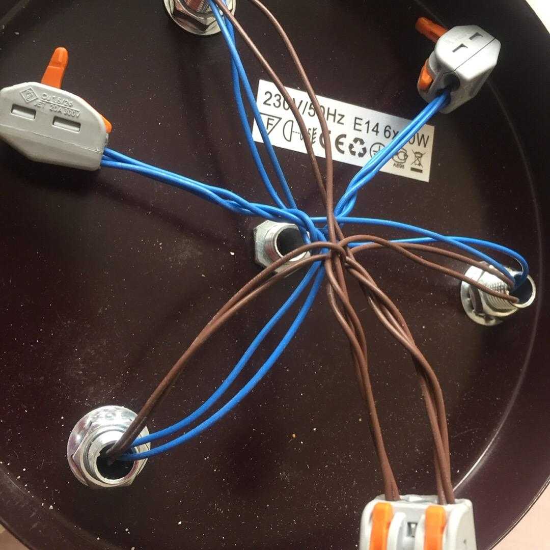 Подключаем люстру с тремя проводами к двойному выключателю