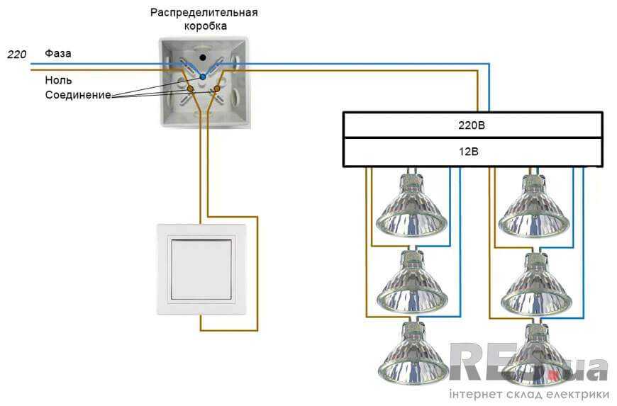 Схема подключения галогенных ламп, понятия о галогенных лампах. подключение галогенных светильников