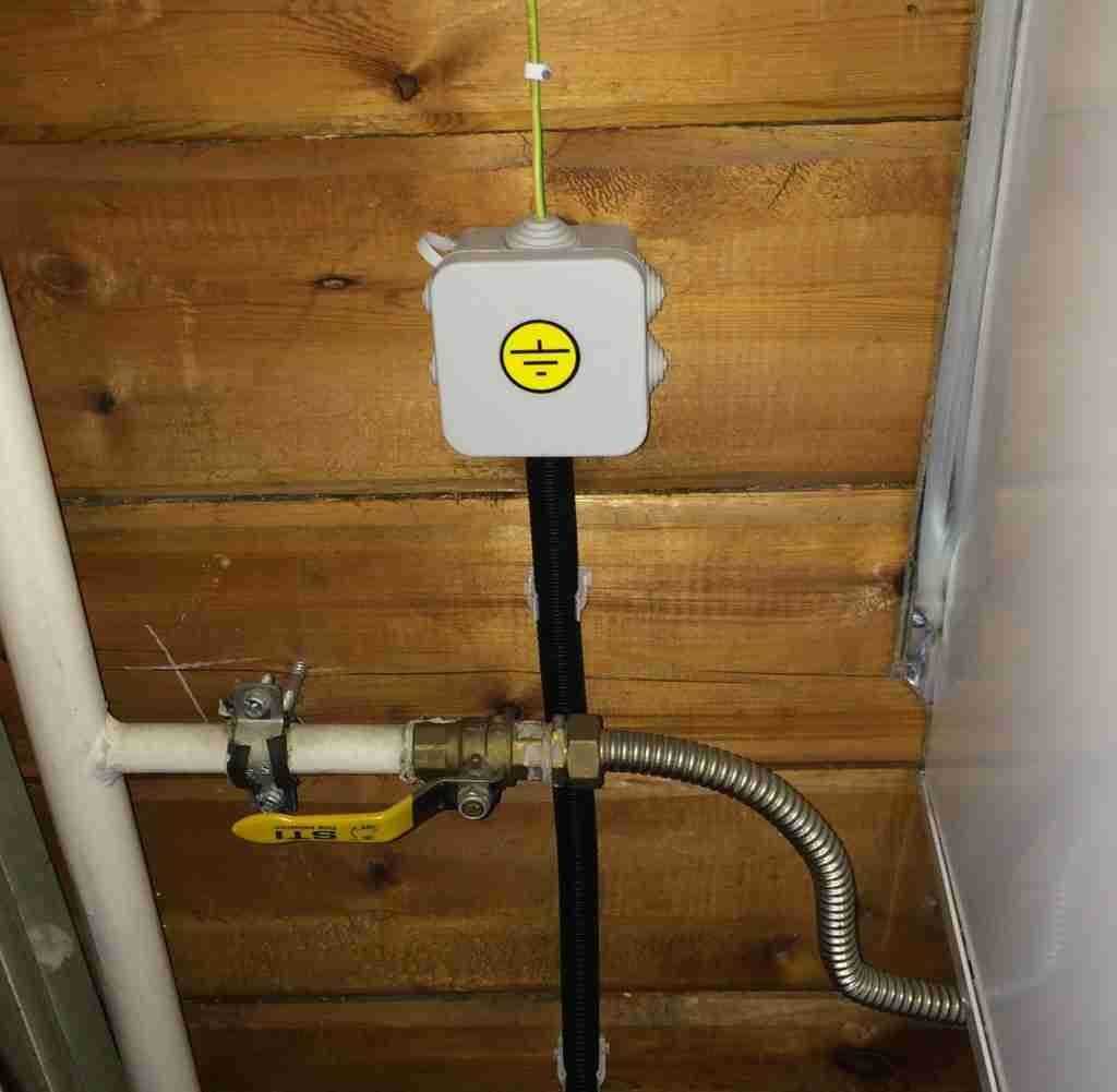 Как сделать заземление для газового котла в частном доме - точка j