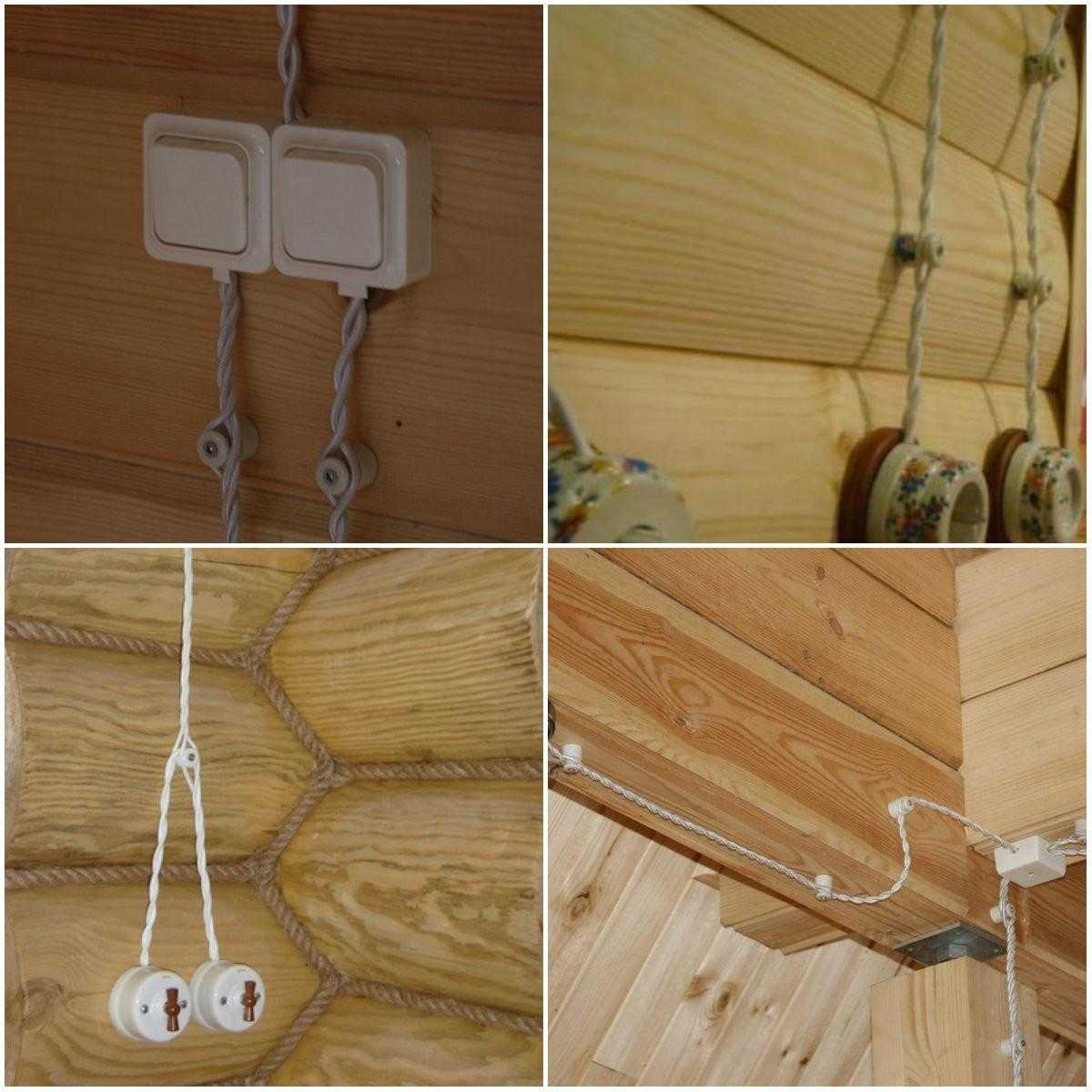 Скрытая проводка в деревянном доме - красиво и безопасно, при правильном монтаже