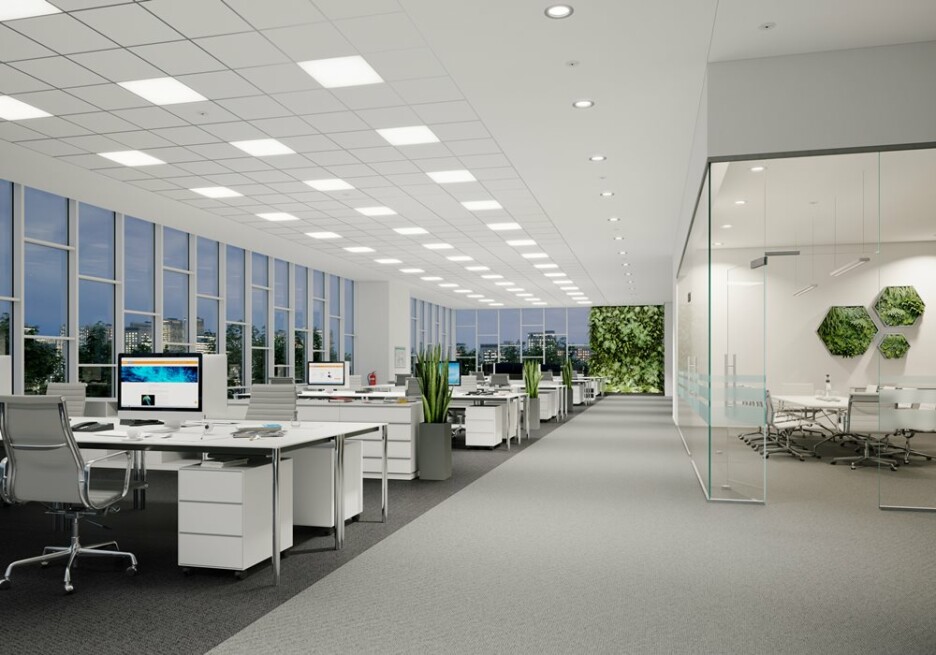 светодиодное освещение для офисного помещения